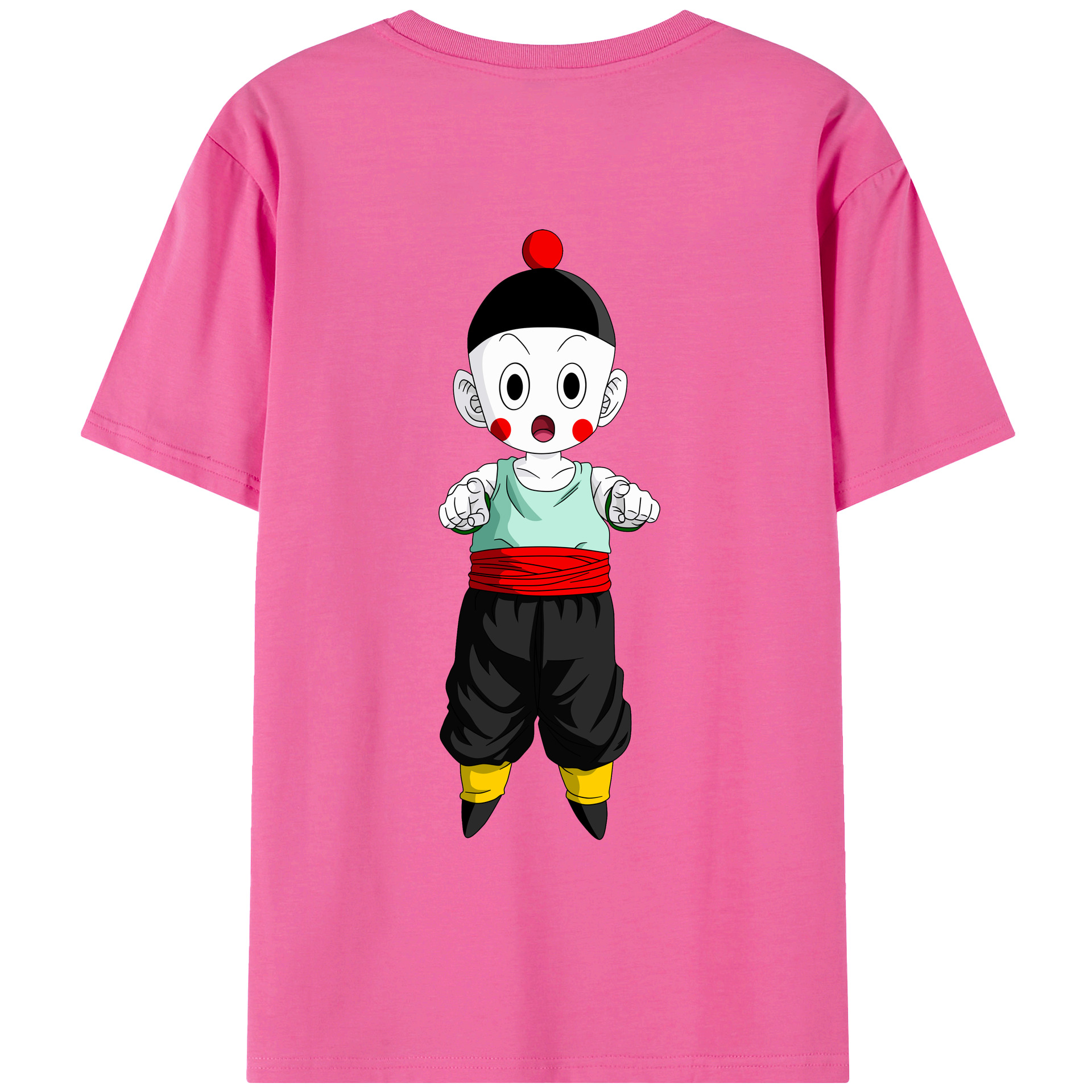 （画像用） ドラゴンボール 餃子（チャオズ）DRAGON BALL Chaoz レディース半袖Tシャツ(バックプリント)